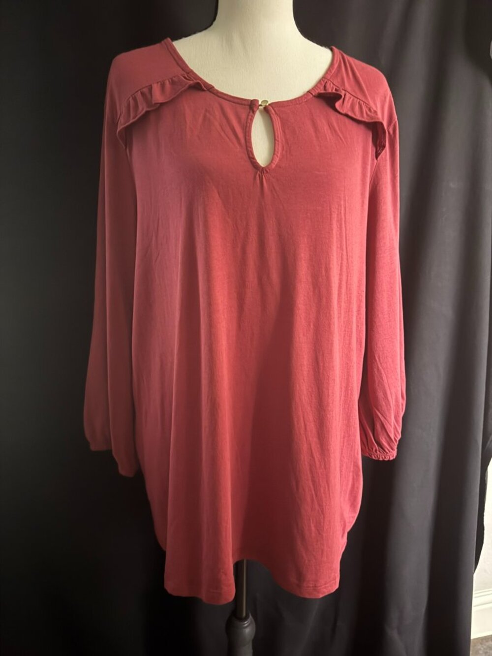 Banana Republic Coral-Red Tunic Top, Size XL